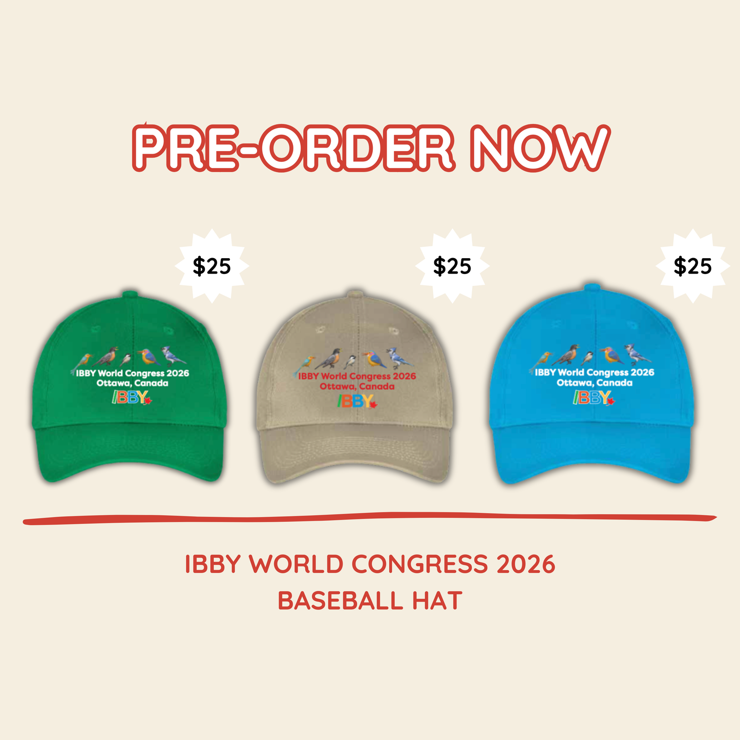 IBBY World Congress 2026 Baseball Hat